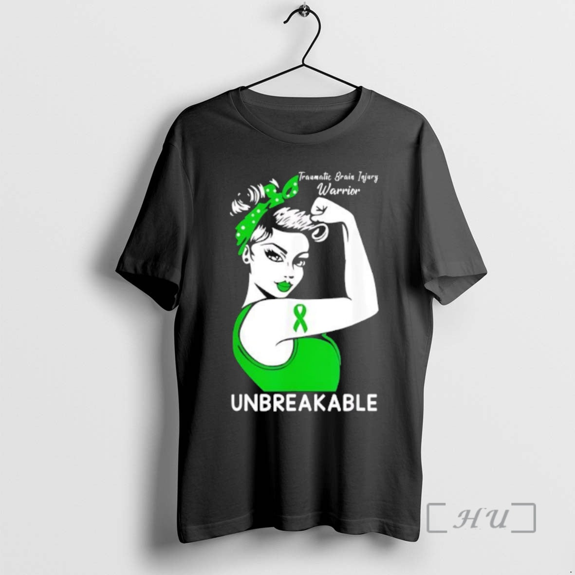 Trending Traumatic Brain Injury Warrior Unbreakable Black T-Shirts, Hoodie, Sweatshirt | PopFlextees.com