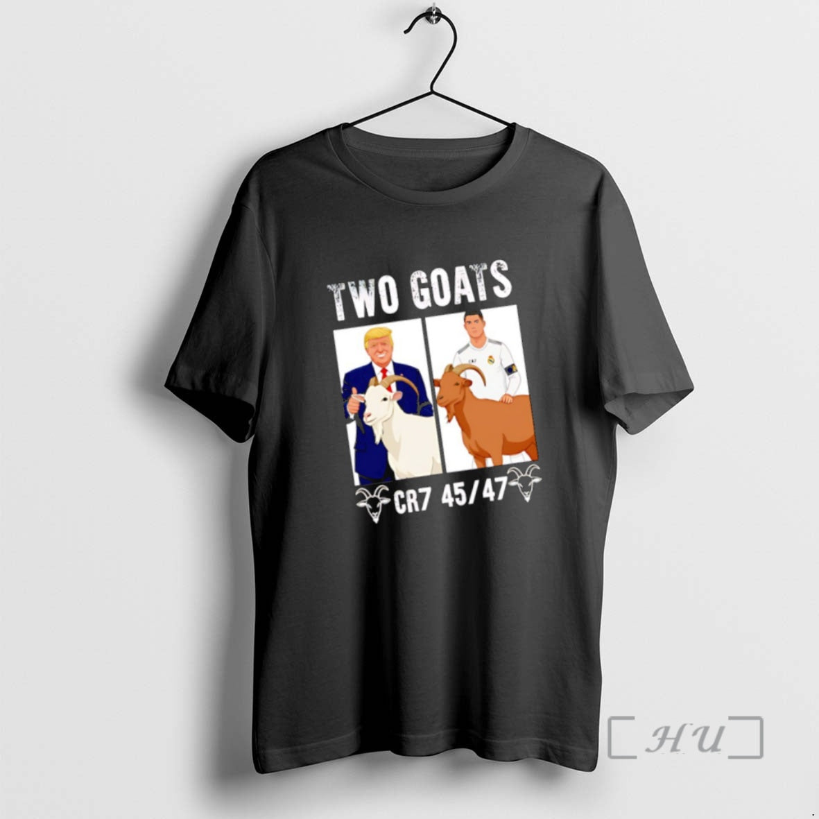 Trending Trump Ronaldo Two Goats Cr7 45 47 Meme T-Shirts, Hoodie, Sweatshirt