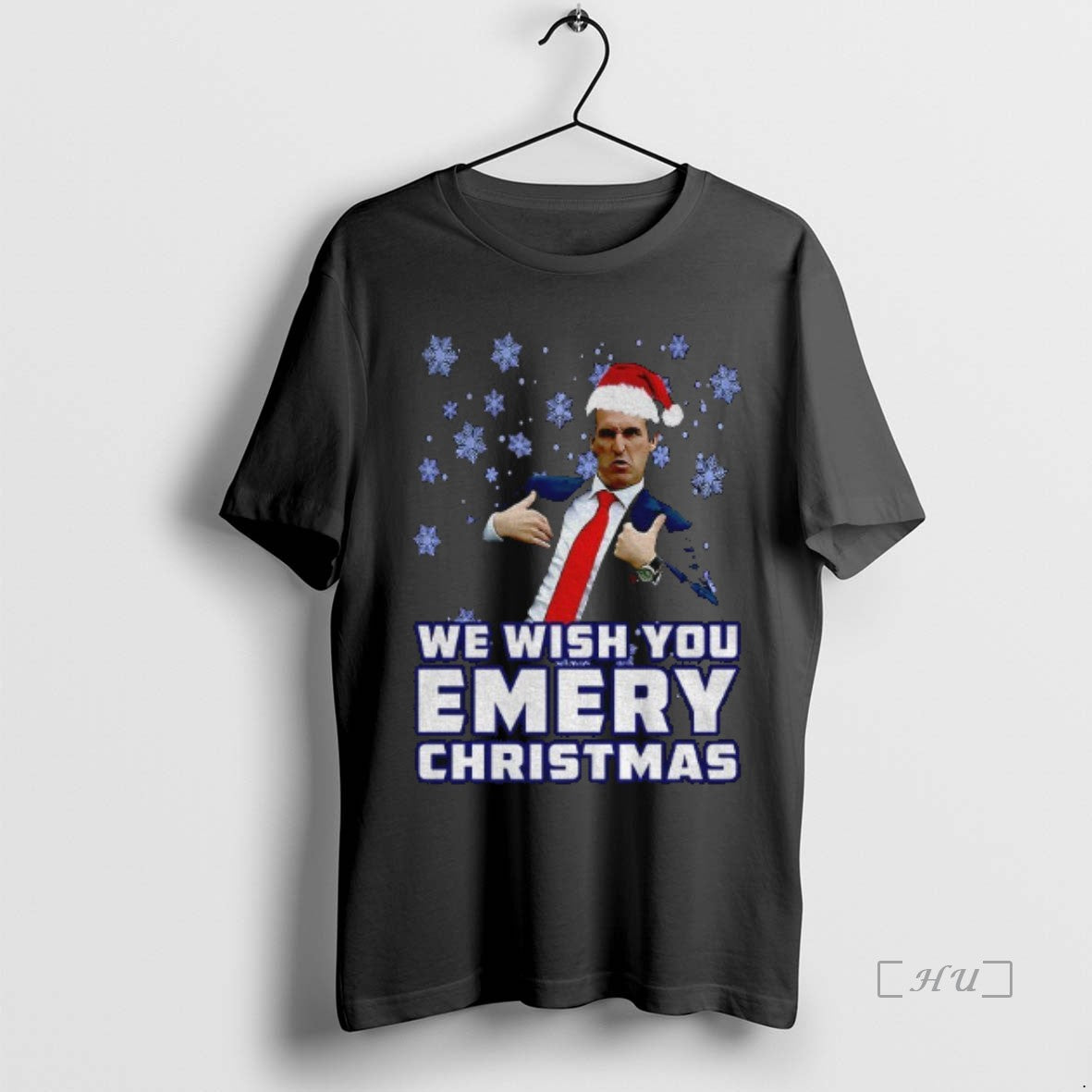 Trending Unai Emery Santa Hat We Wish You A Emery Christmas Premium T Shirts Sweater Hoodie, Sweatshirt | PopFlextees.com