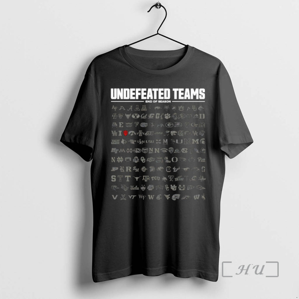 Trending Undefeated Teams End Of Season 2025 Indiana Hoosier Winner Cfp Logo Premium T Shirts Hoodie, Sweatshirt