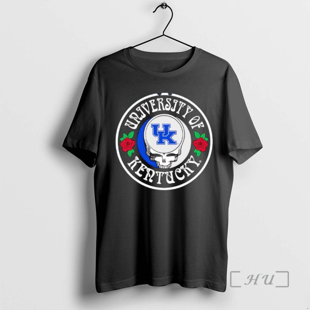 Trending University Of Kentucky Wildcats Sugar Skull Grateful Dead Logo T-Shirts, Hoodie, Sweatshirt | PopFlextees.com