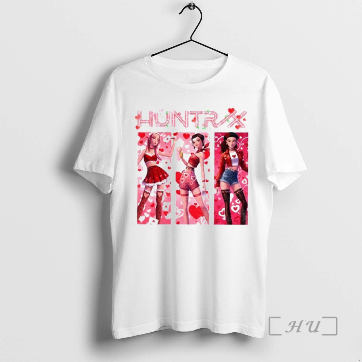 Trending Valentine Demon Hunters Huntrix Kpop Anime Girl T-Shirts, Hoodie, Sweatshirt | PopFlextees.com