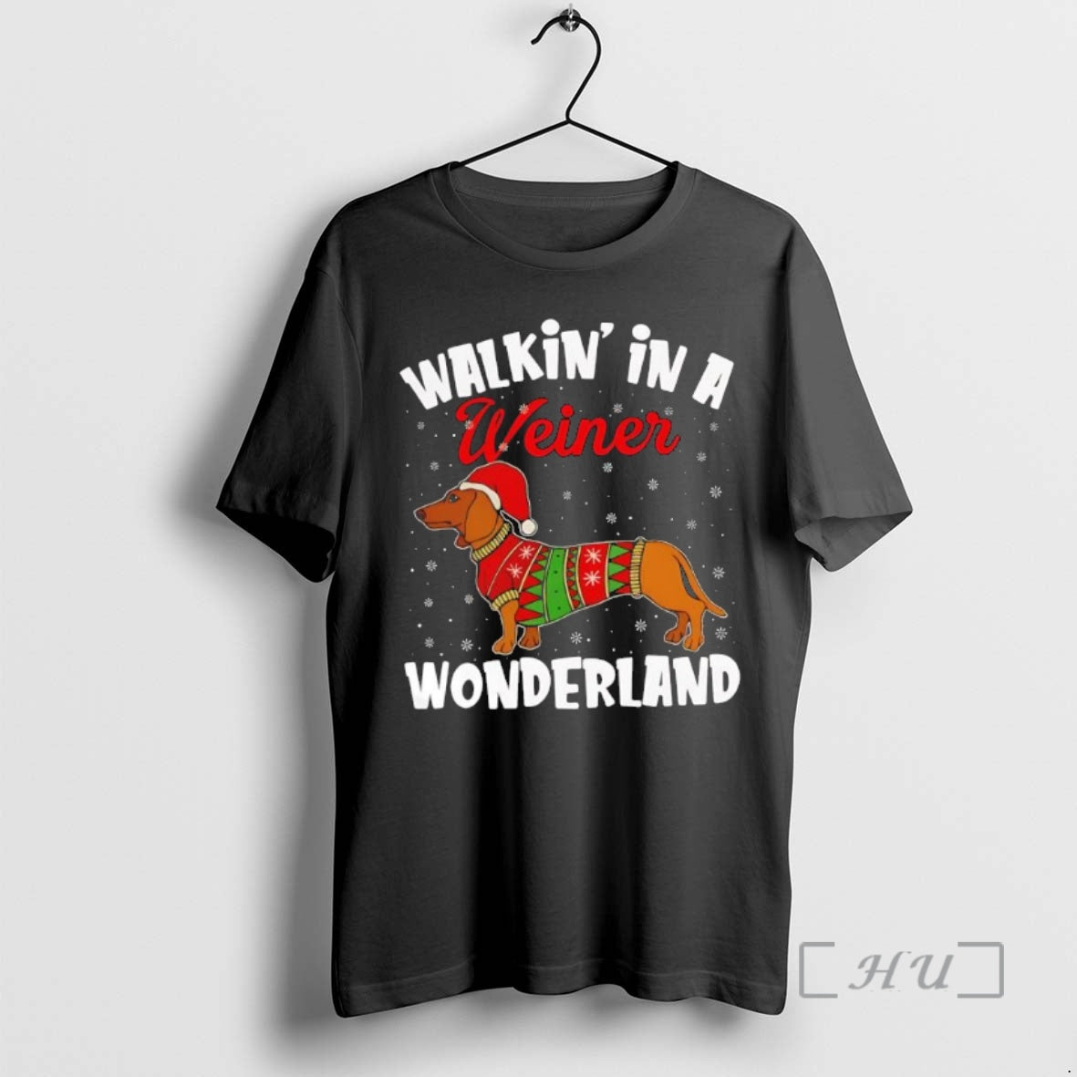 Trending Walkin In A Wiener Wonderland Christmas Black T-Shirts, Hoodie, Sweatshirt | PopFlextees.com