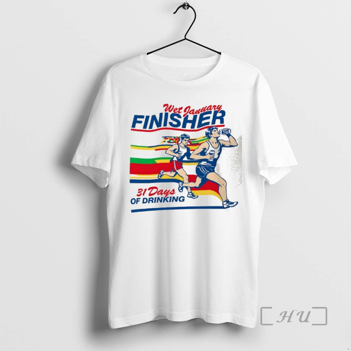 Trending Wet January Finisher 31 Days Of Drinking Running Logo T-Shirts, Hoodie, Sweatshirt | PopFlextees.com