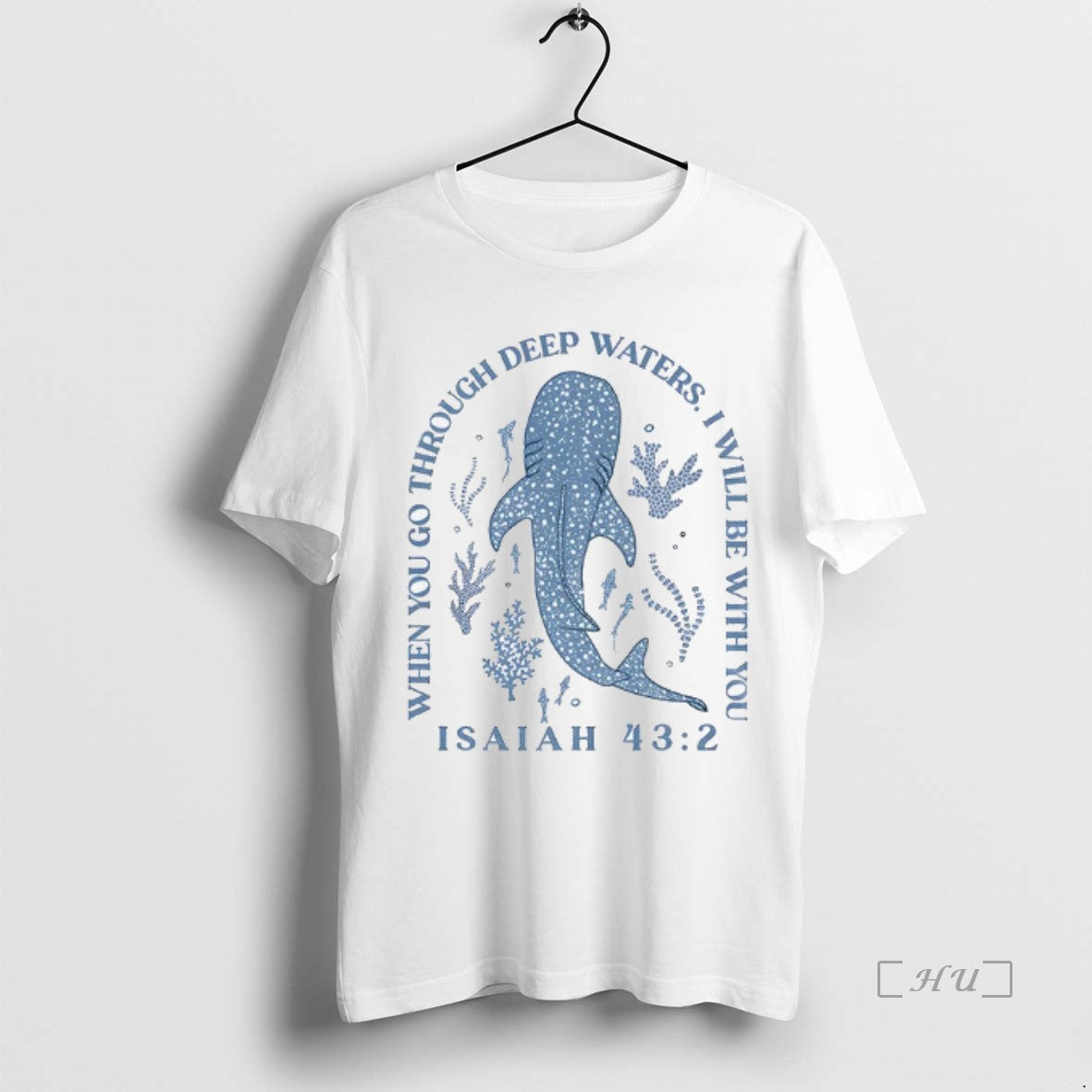 Trending Whale Shark When You Go Through Deep Waters I Will Be With You Isaiah T-Shirts, Hoodie, Sweatshirt | PopFlextees.com
