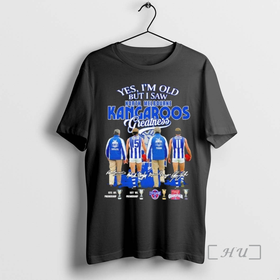 Trending Yes Im Old But I Saw North Melbourne Kangaroos Legends Greatness Skyline Signatures Premium T-Shirts, Hoodie,...