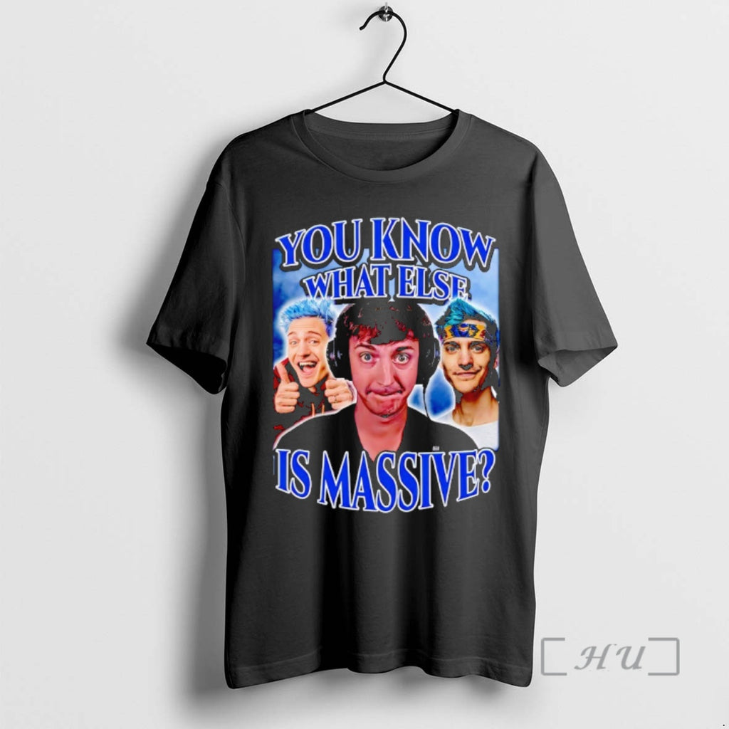 Trending You Know What Else Is Massive Ninja Low Taper Fade Premium T Shirts Sweater Hoodie, Sweatshirt | PopFlextees.com