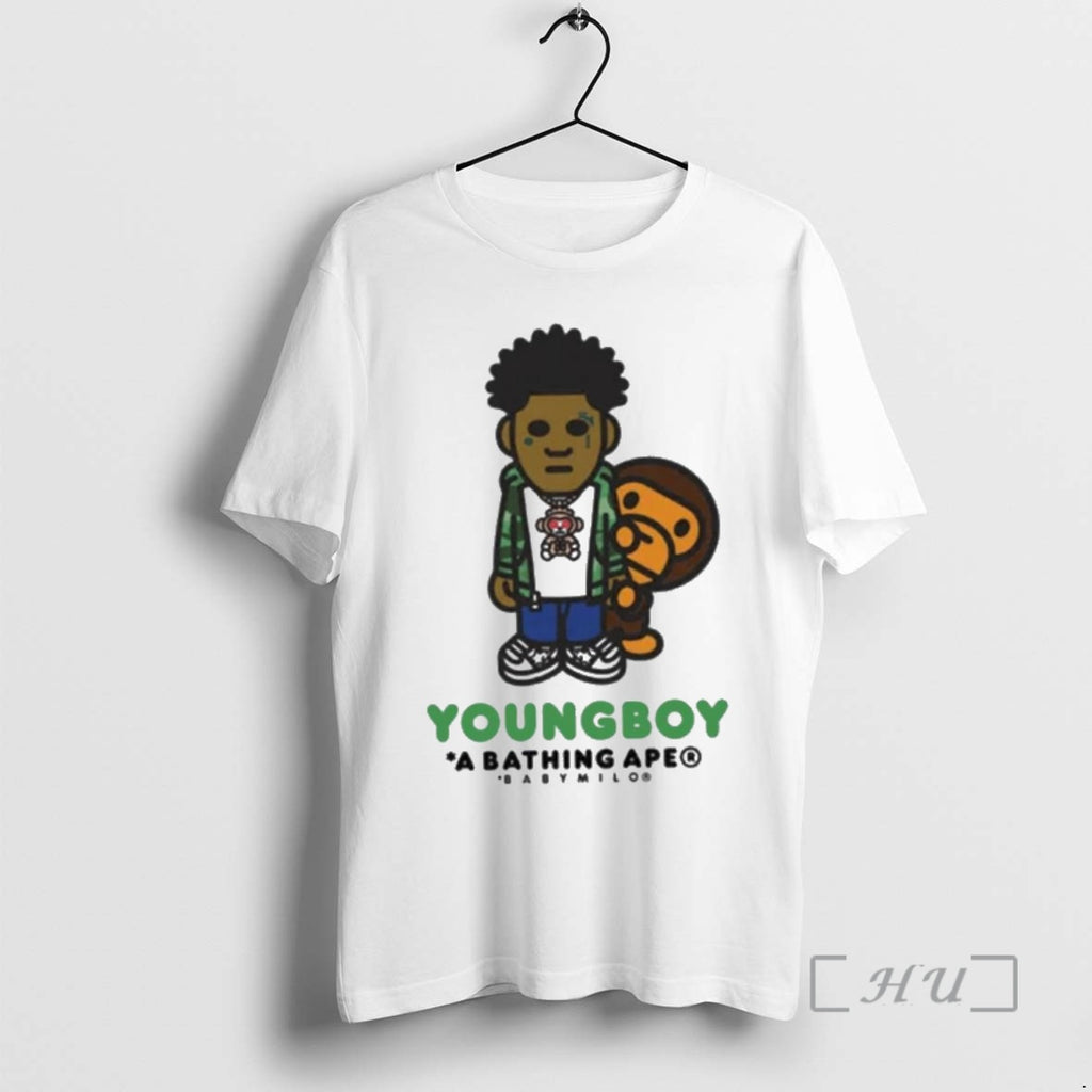 Trending Youngboy Never Broke Again X A Bathing Ape Bape Milo Premium T Shirts Sweater Hoodie, Sweatshirt | PopFlextees.com