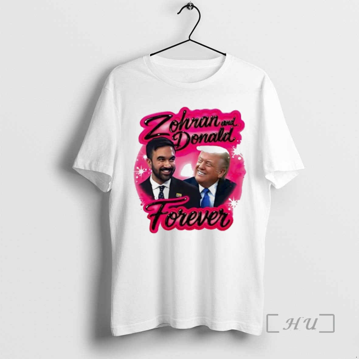 Trending Zohran Mamdani And Donald Trump Forever Airbrush T-Shirts, Hoodie, Sweatshirt | PopFlextees.com