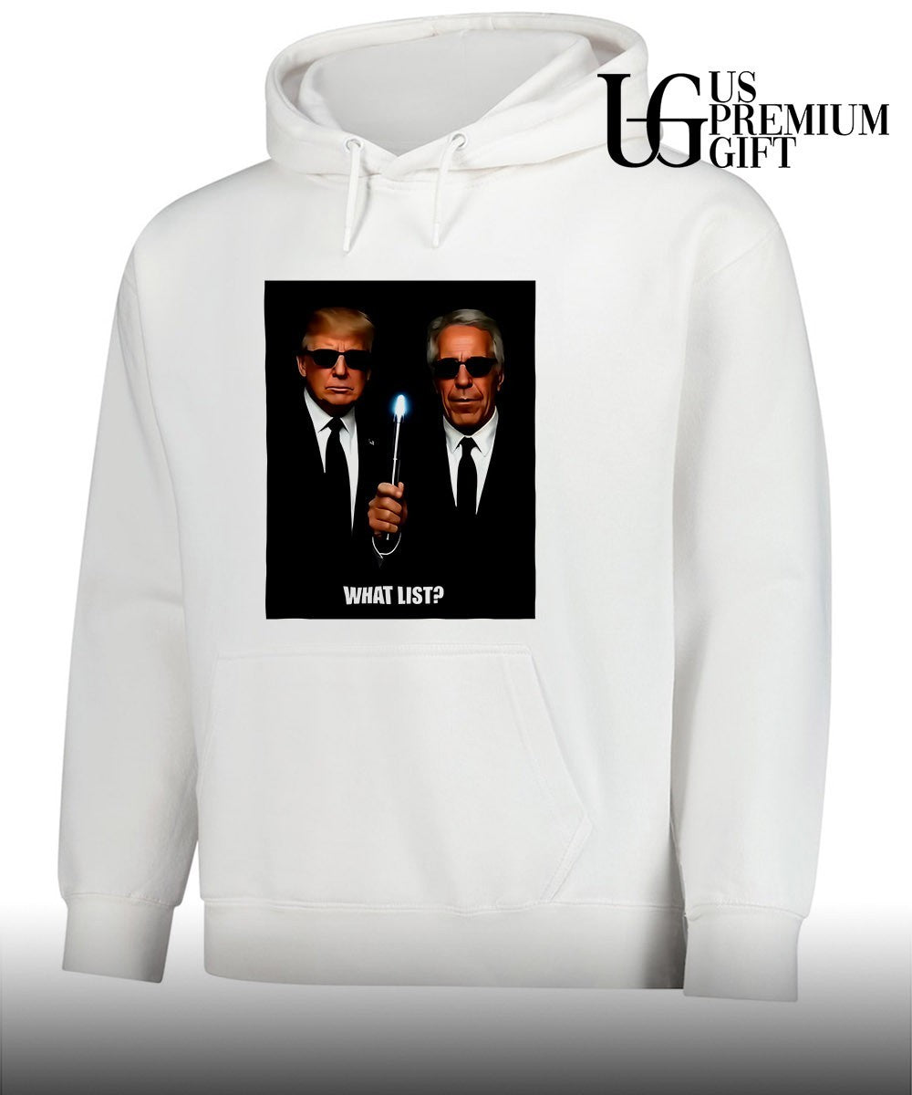 Trump and Jeffrey Epstein What List shirt