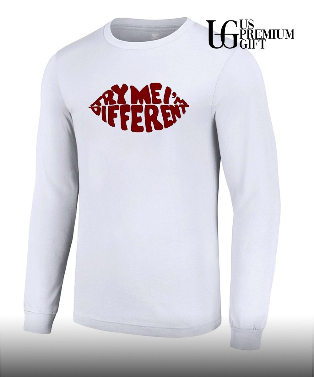Try me I’m different lips shirt