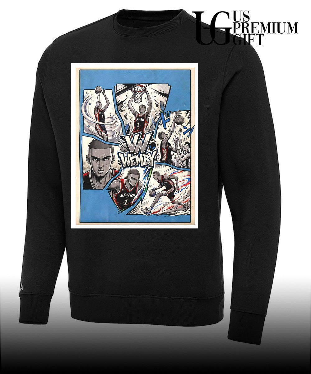 VW Wemby Victor Wembanyama San Antonio Spurs NBA Basketball cartoon shirt