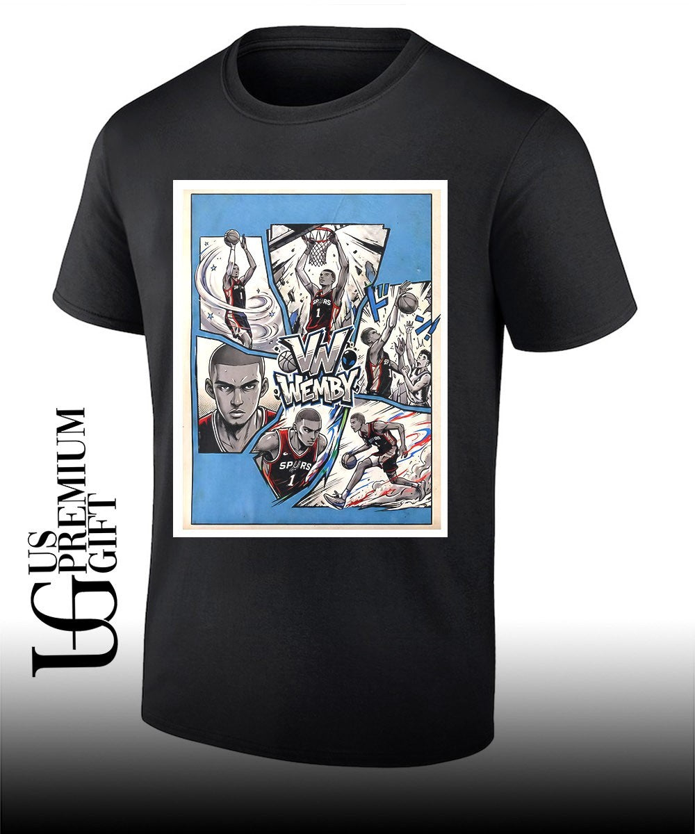 VW Wemby Victor Wembanyama San Antonio Spurs NBA Basketball cartoon shirt
