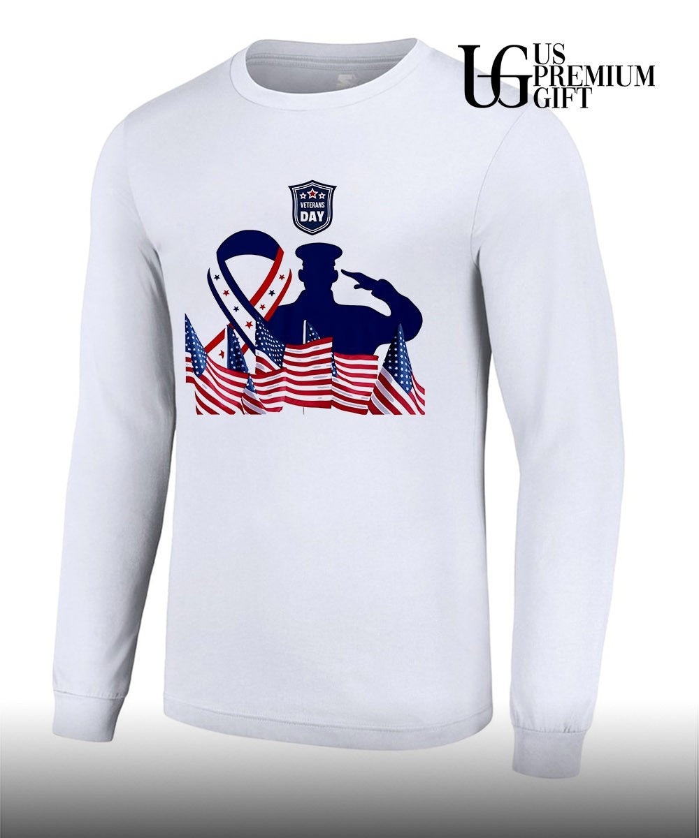 Veterans Day honor banner USA flag shirt