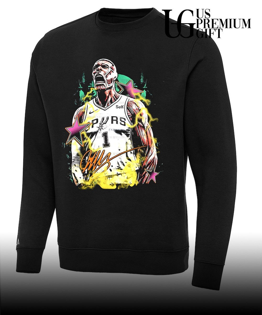 Victor Wembanyama San Antonio Spurs Attack on Titan Colossal Titan Spurs 1 Self shirt