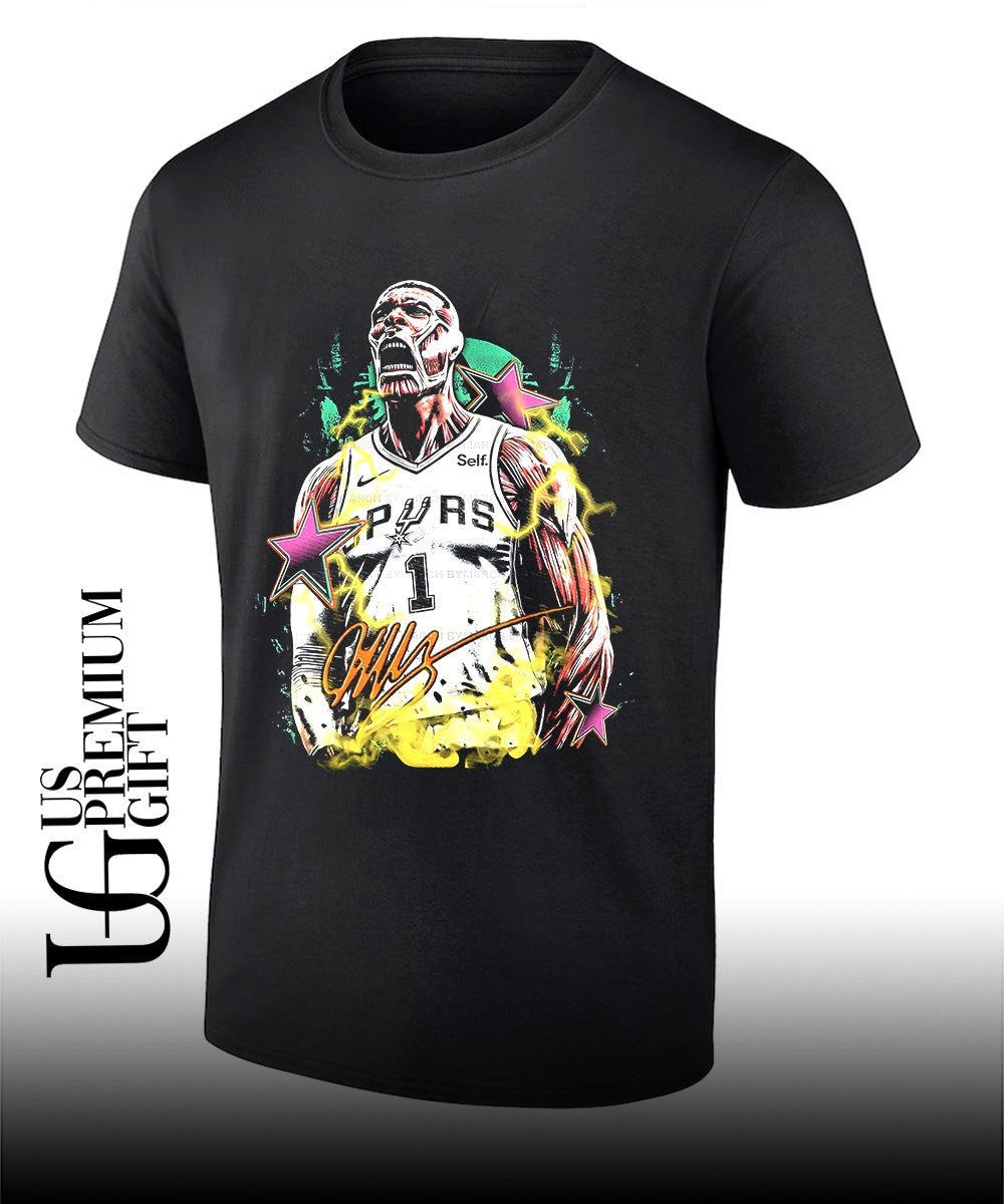Victor Wembanyama San Antonio Spurs Attack on Titan Colossal Titan Spurs 1 Self shirt