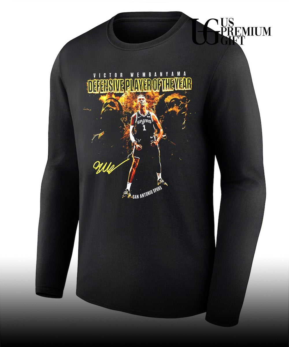 Victor Wembanyama San Antonio Spurs NBA Defensive Player of the Year signature shirt