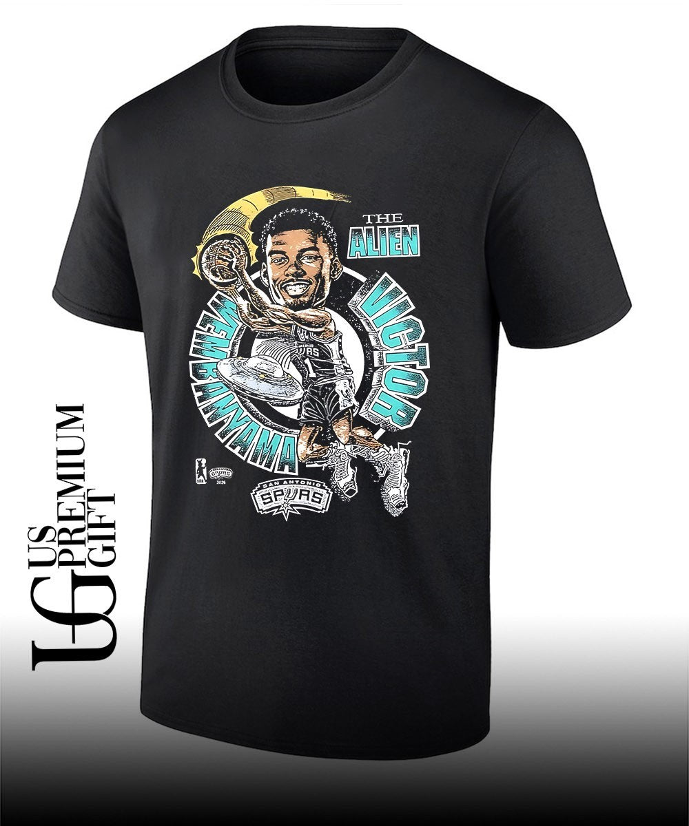 Victor Wembanyama San Antonio Spurs NBA The Alien Membanyama caricature shirt