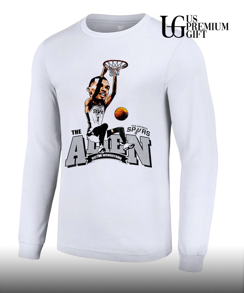 Victor Wembanyama San Antonio Spurs NBA The Alien caricature shirt