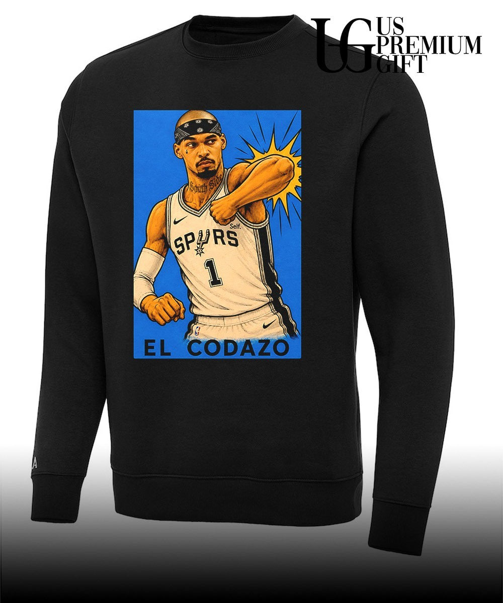 Victor Wembanyama San Antonio Spurs basketball elbowing El Codazo shirt