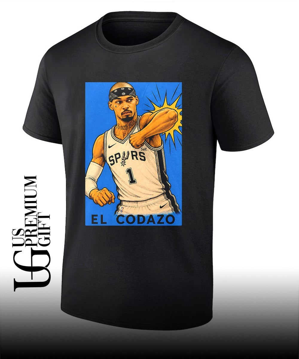 Victor Wembanyama San Antonio Spurs basketball elbowing El Codazo shirt