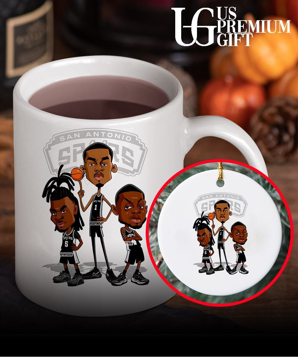 Victor Wembanyama Stephon Castle and De’Aaron Fox San Antonio Spurs NBA caricature shirt