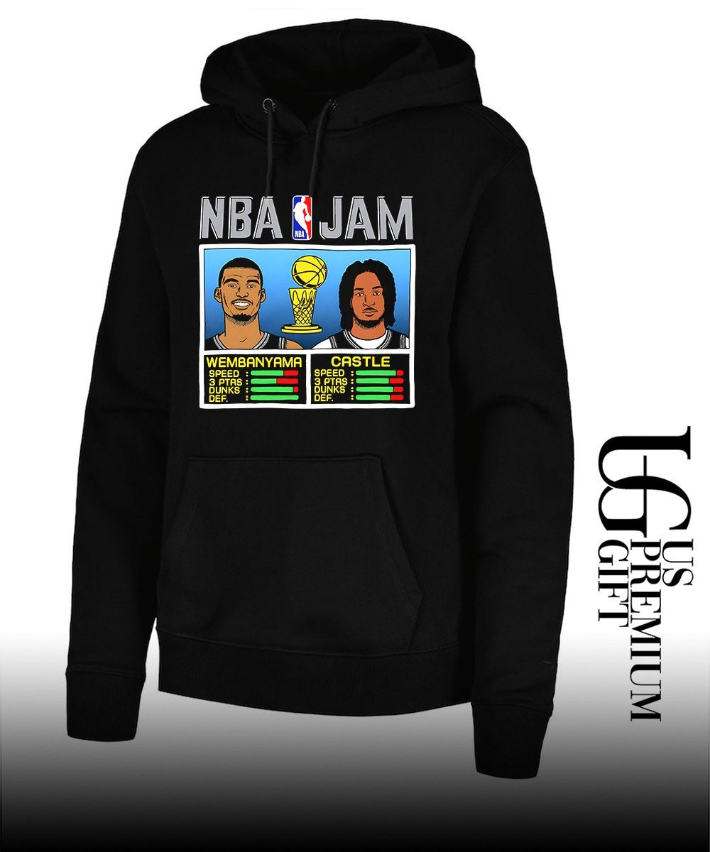 Victor Wembanyama and Stephon Castle San Antonio Spurs NBA Jam 2026 shirt