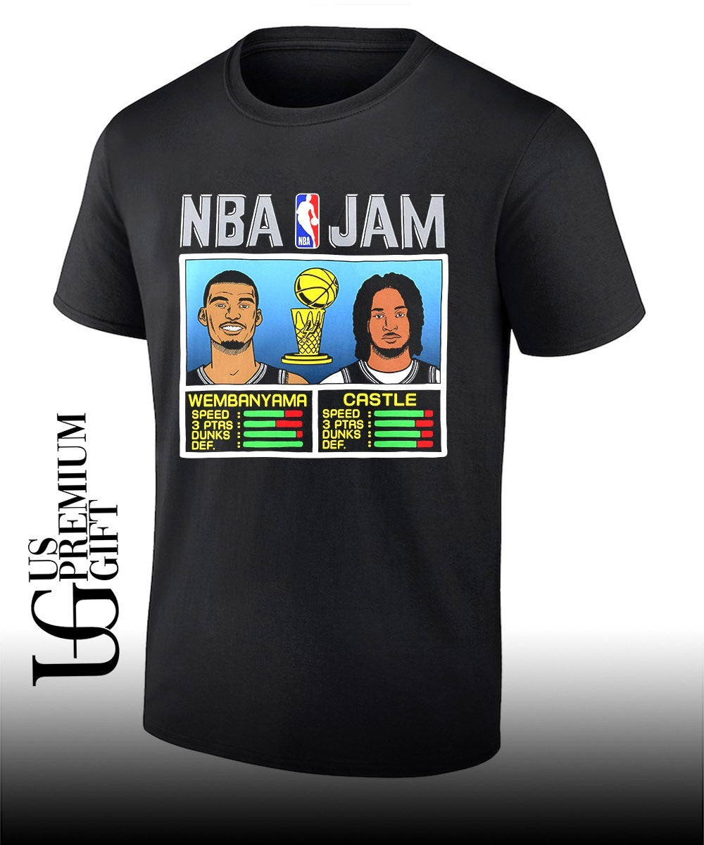 Victor Wembanyama and Stephon Castle San Antonio Spurs NBA Jam 2026 shirt