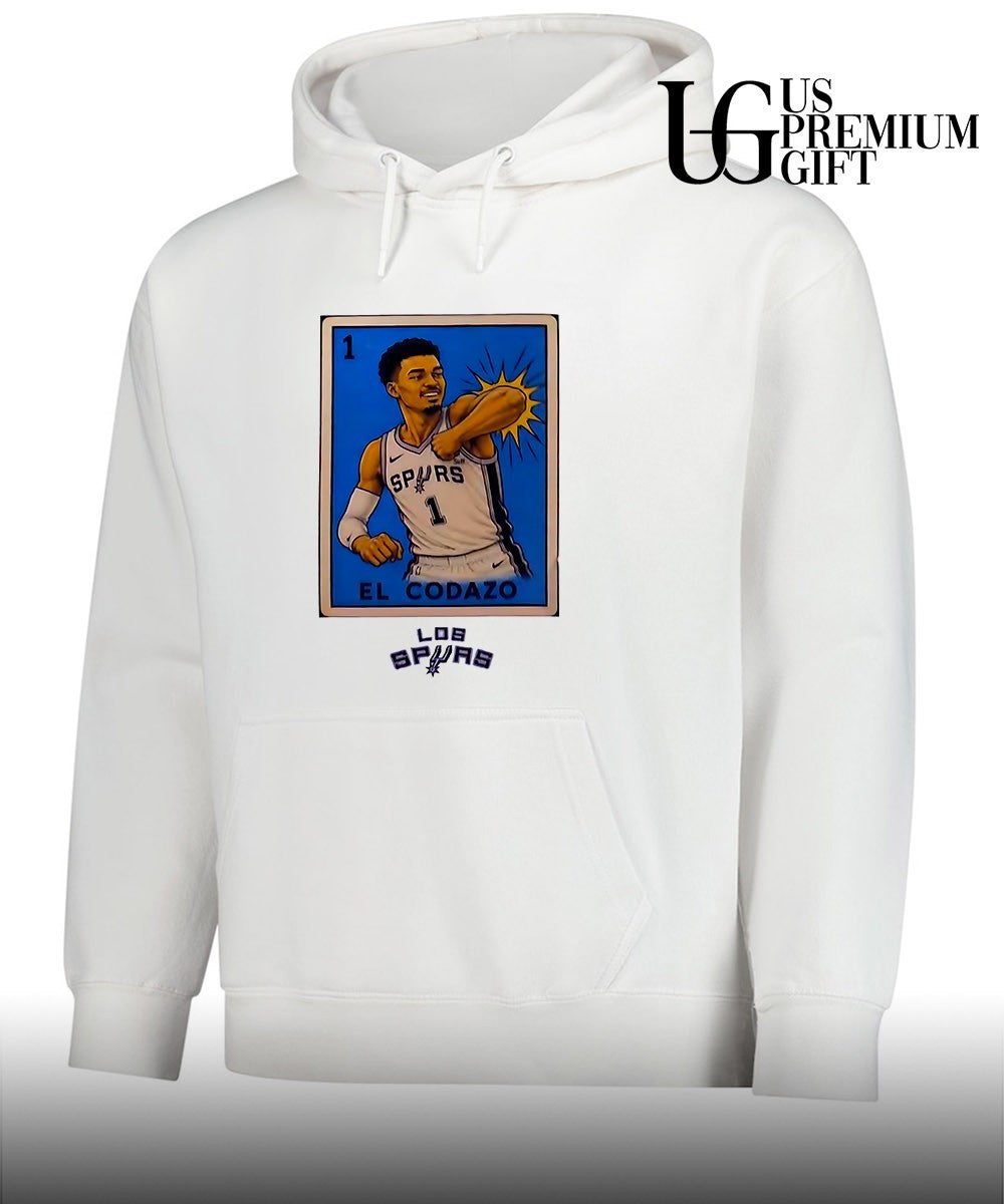 Victor Wembanyama elbowing El Codazo San Antonio Spurs NBA 2026 shirt