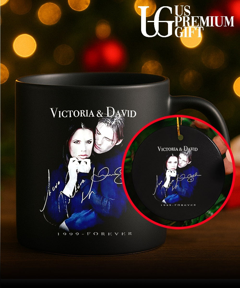 Victoria and David Beckham 1999 Forever signature shirt