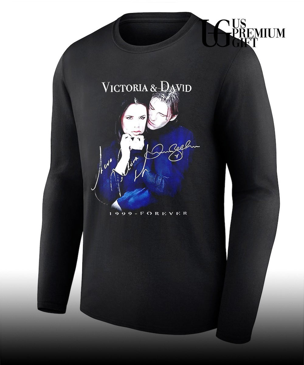 Victoria and David Beckham 1999 Forever signature shirt