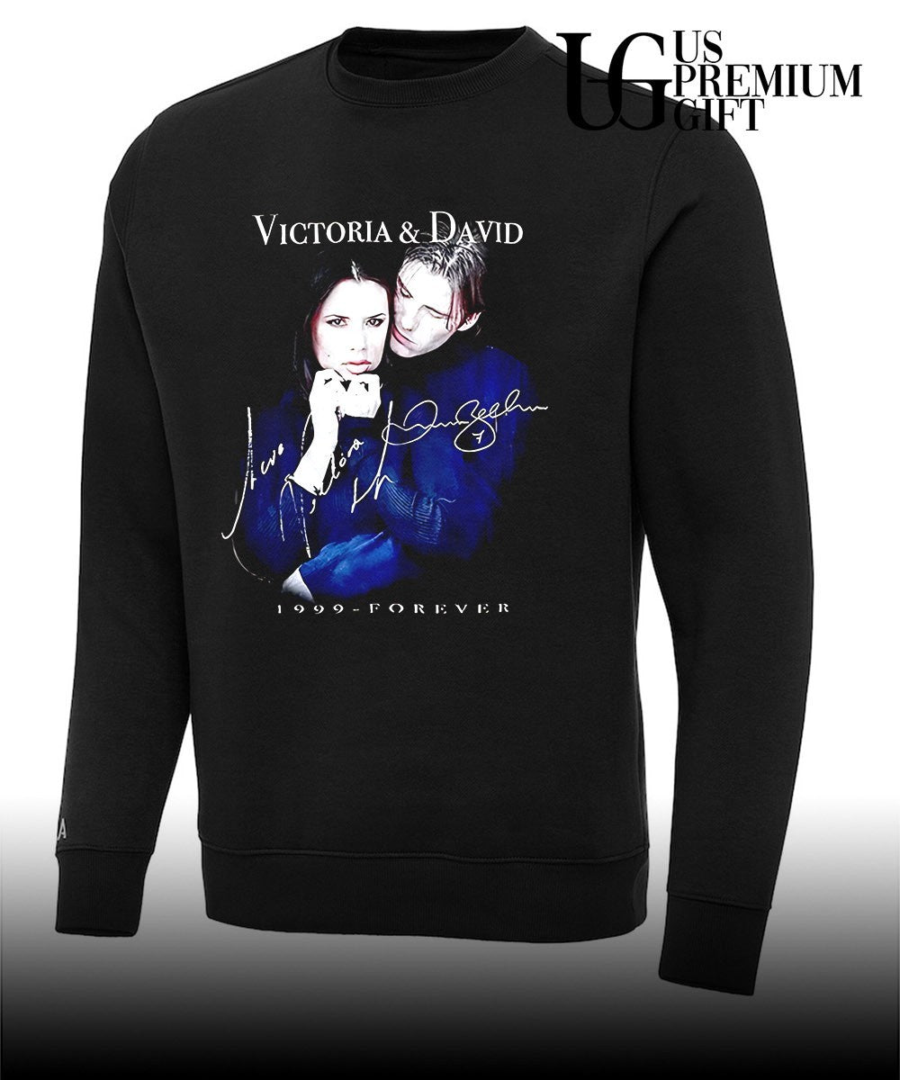 Victoria and David Beckham 1999 Forever signature shirt