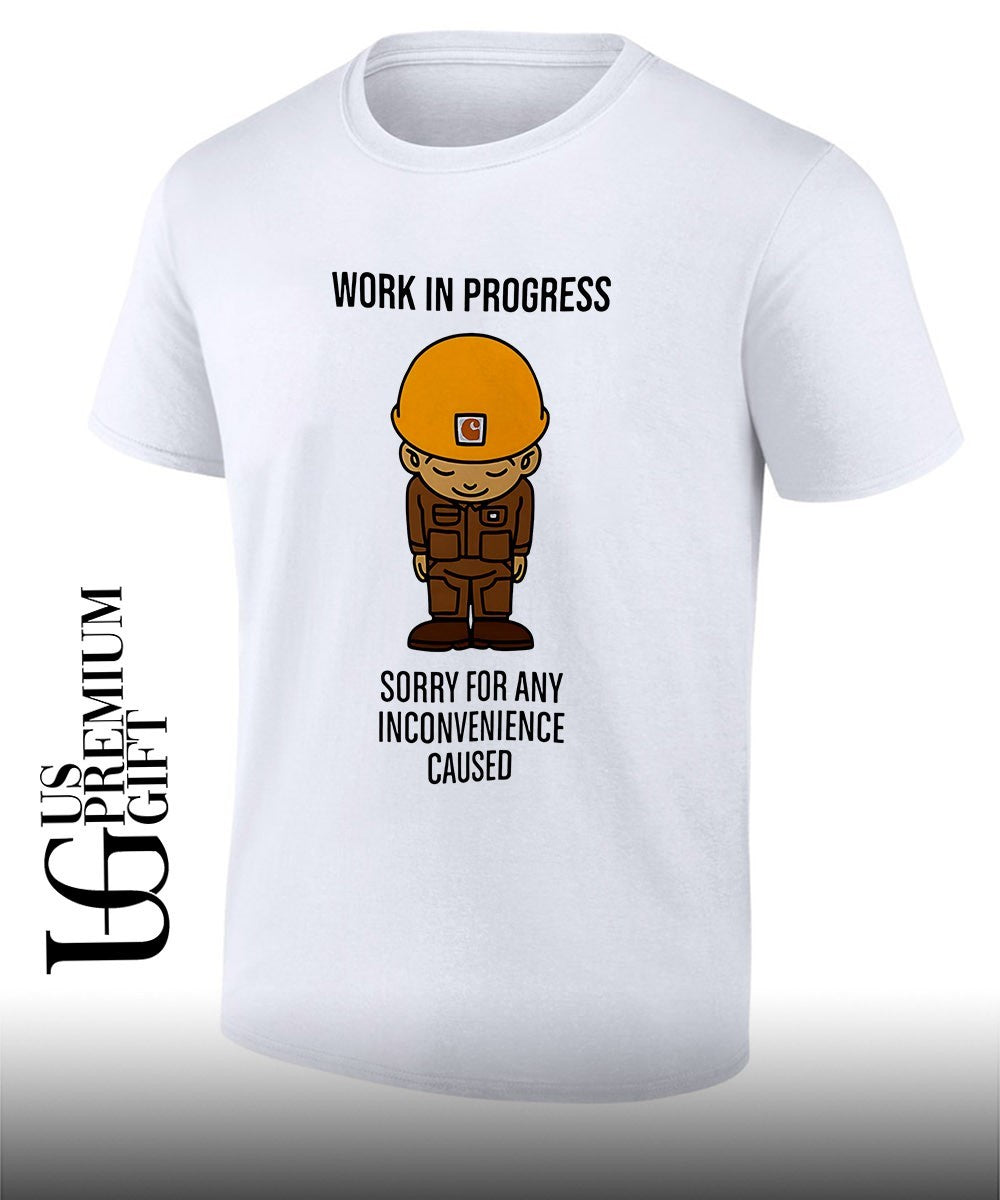 Virat Kohli wearing Work In Progress Sorry For Any Inconvenience Caused shirt