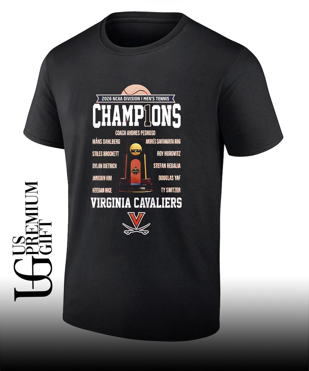 Virginia Cavaliers Men’s Tennis 2026 NCAA DI Men’s Tennis National Champions shirt