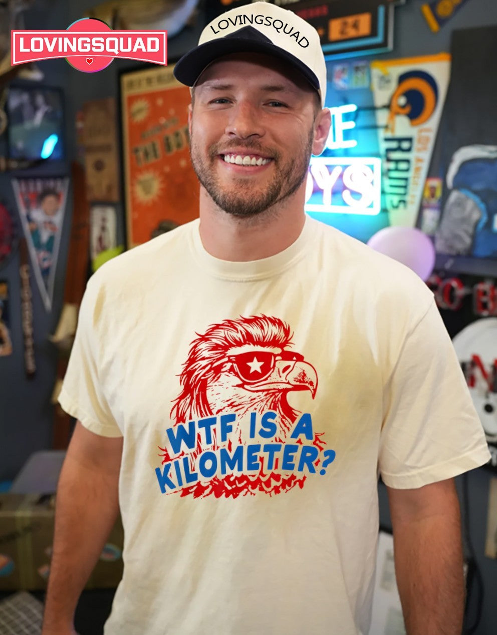 WTF is A Kilometer Patriotic Eagle Humor Shirt