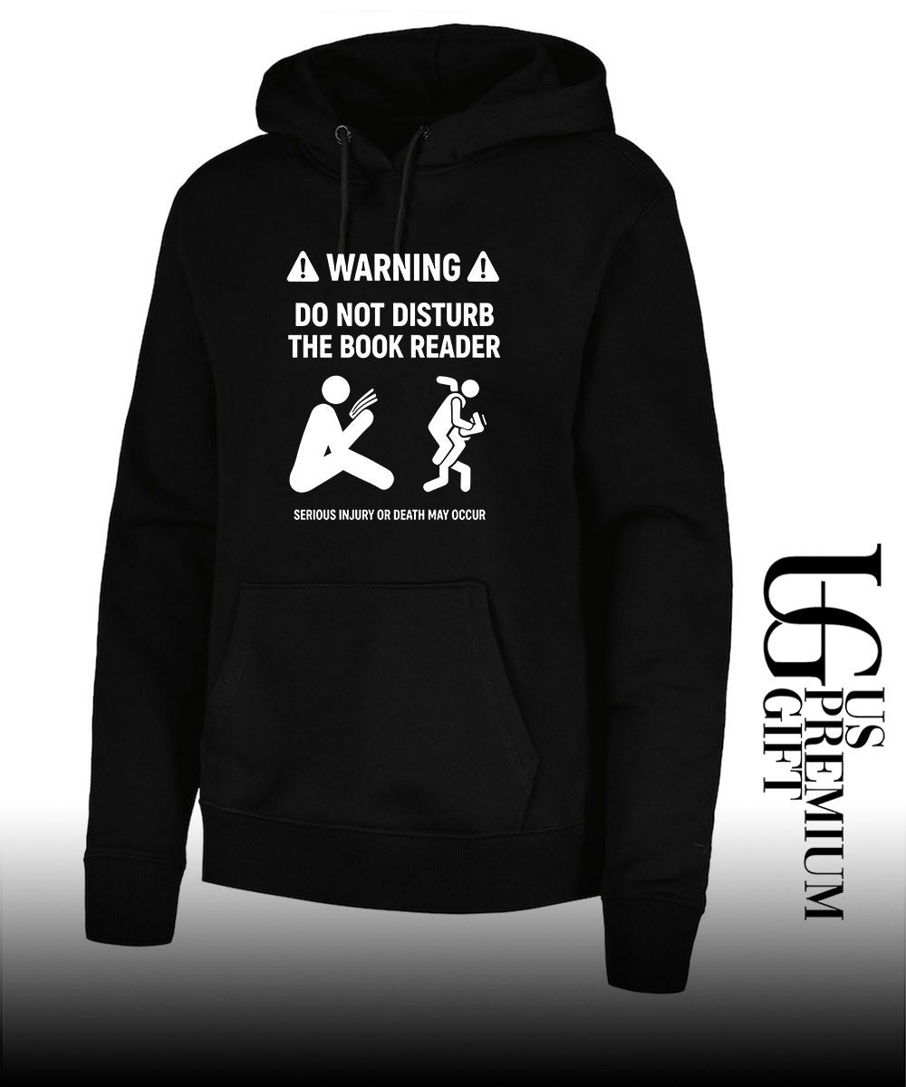 Warning do not disturb the book reader serious Injury or death may occur shirt