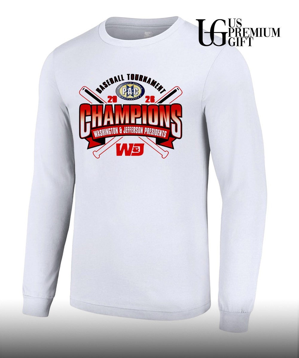 Washington & Jefferson Presidents 2026 Baseball PAC Conference Champions shirt
