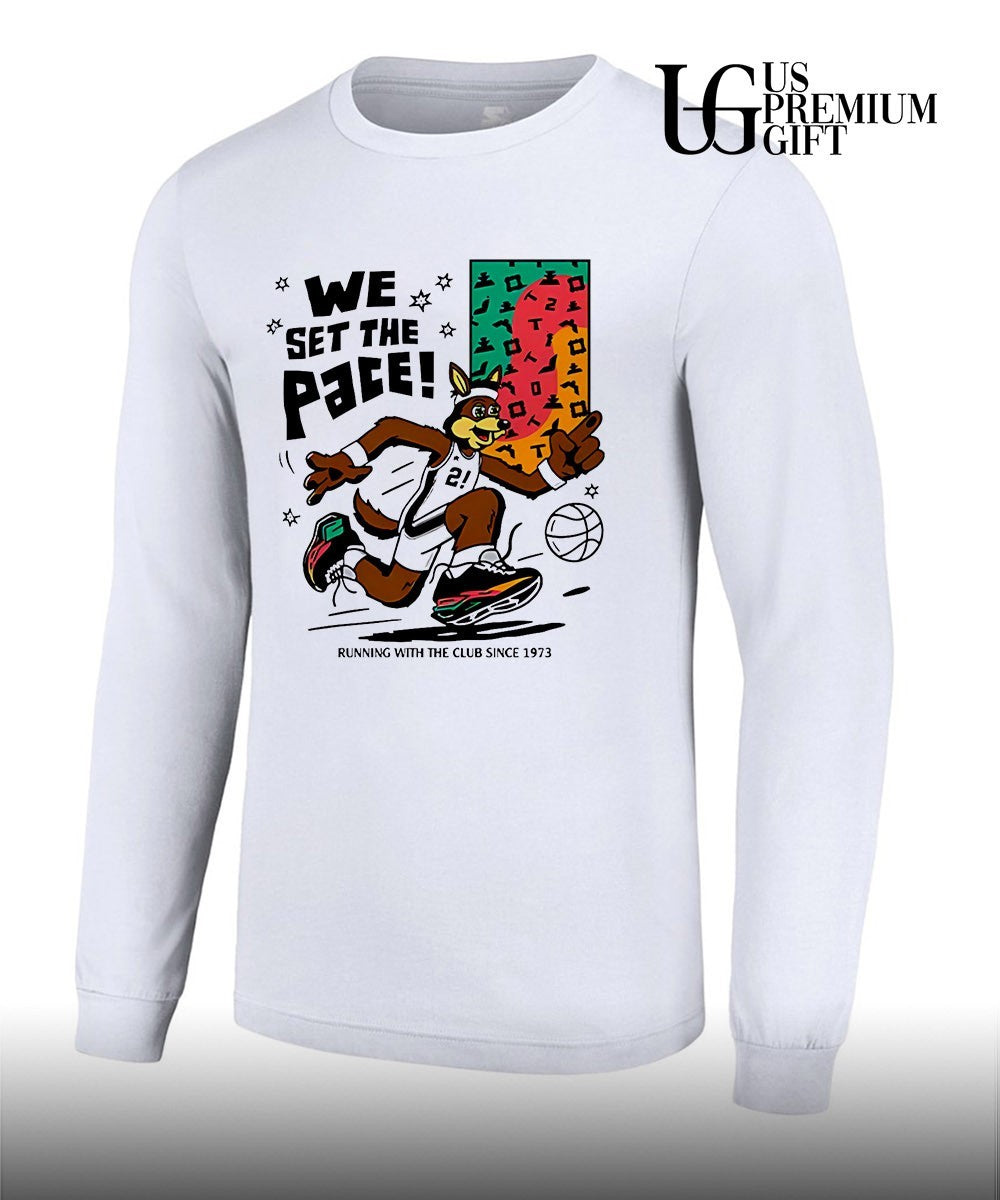 We Set The Pace San Antonio Spurs NBA since 1973 mascot shirt