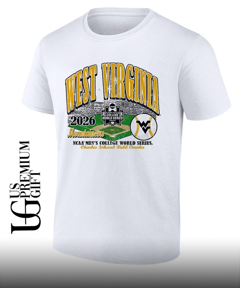 West Virginia Mountaineers 2026 NCAA Men’s College World Series Charles Schwab Field shirt