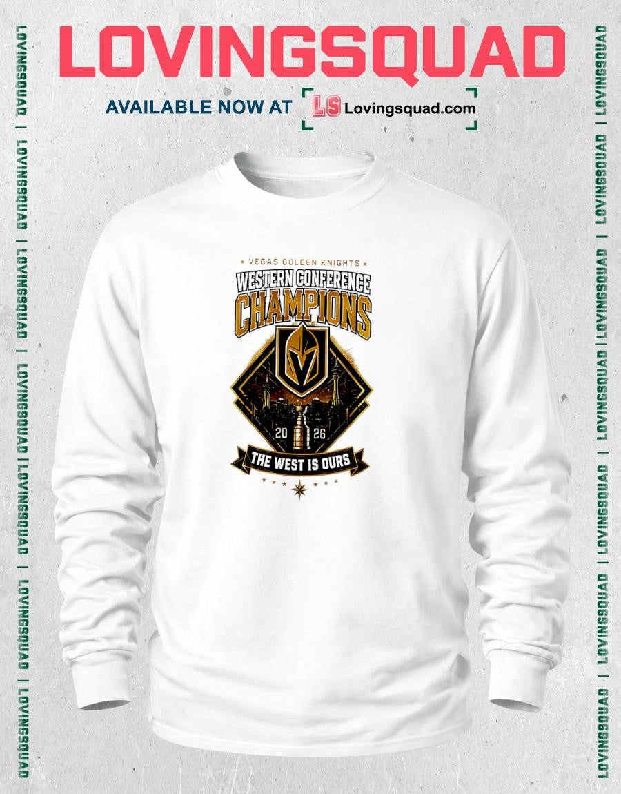 Western Conference Champions 2026 Vegas Golden Knights The West Is Ours Skyline Shirt