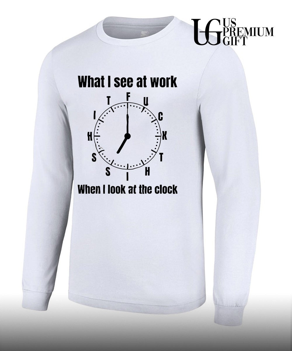 What I see at work when I look at the clock T-shirt