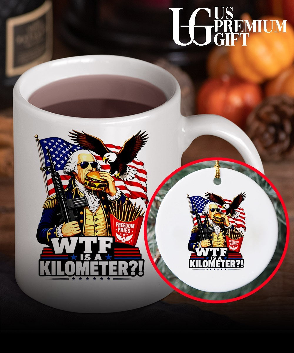 Wtf is a kilometer George Washington cheeseburger AR-15 shirt