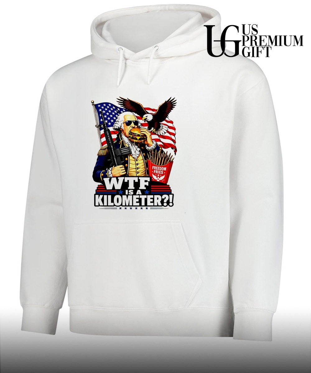 Wtf is a kilometer George Washington cheeseburger AR-15 shirt
