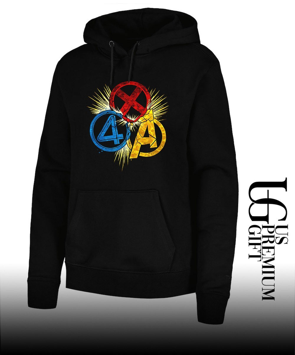 X-Men Four Avengers logo shirt