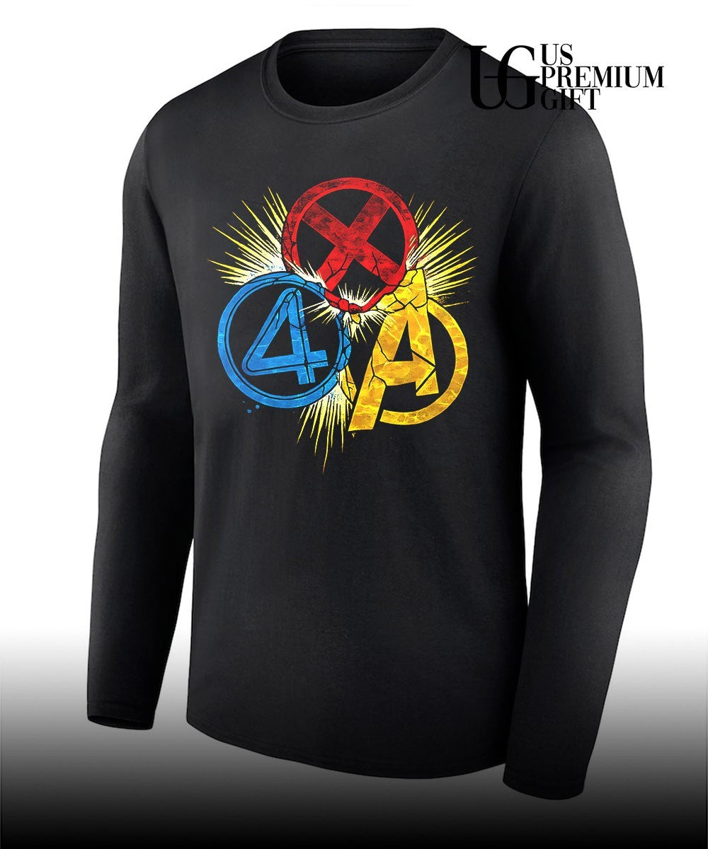 X-Men Four Avengers logo shirt