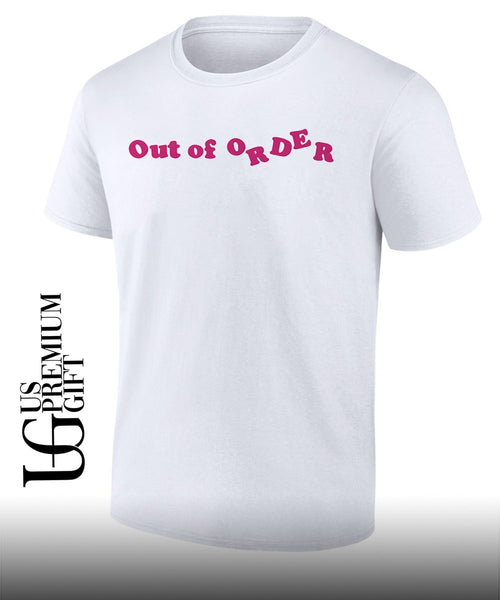 Adwoa Aboah wearing Out of Order shirt