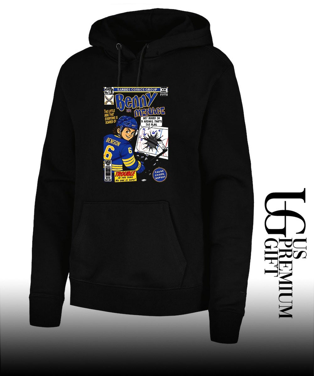 Zach Benson Benny the Menace Buffalo Sabres Hockey comic shirt