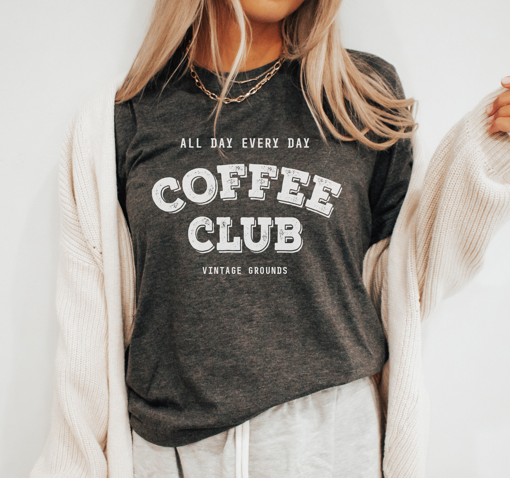 Custom Coffee Club Shirt, Personalized Coffee Shop Tee