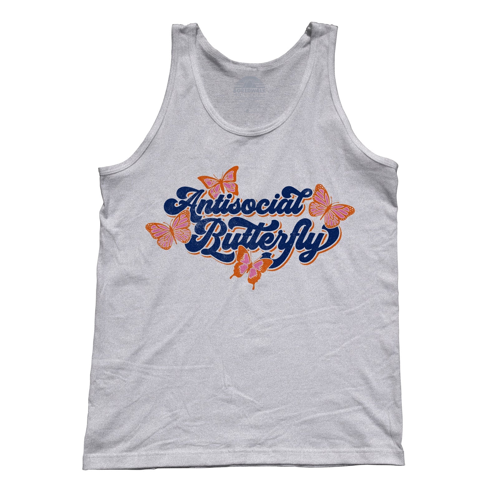 Unisex Antisocial Butterfly Tank Top