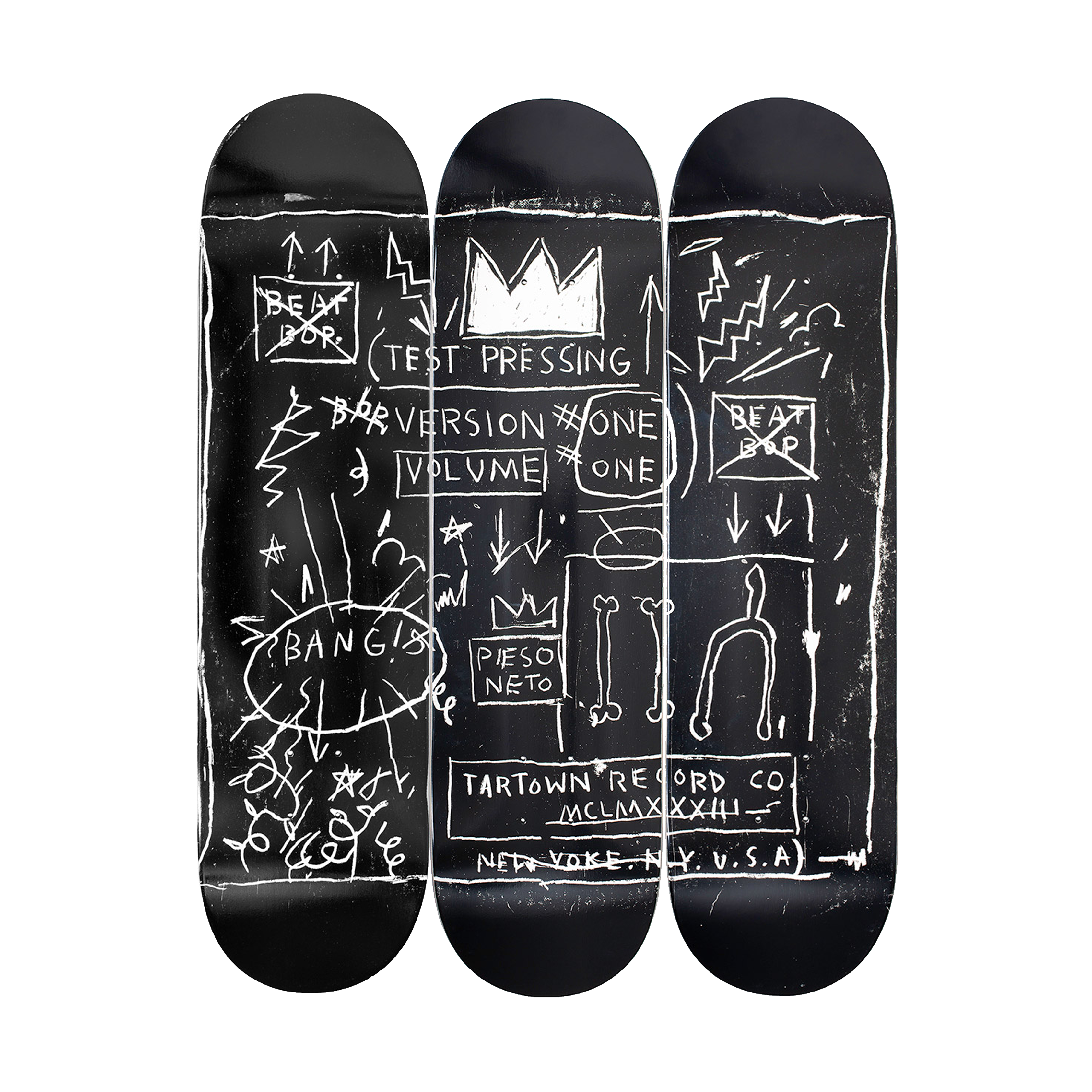 Jean-Michel Basquiat "Beat Bop" Skateboard Decks (Set of 3)